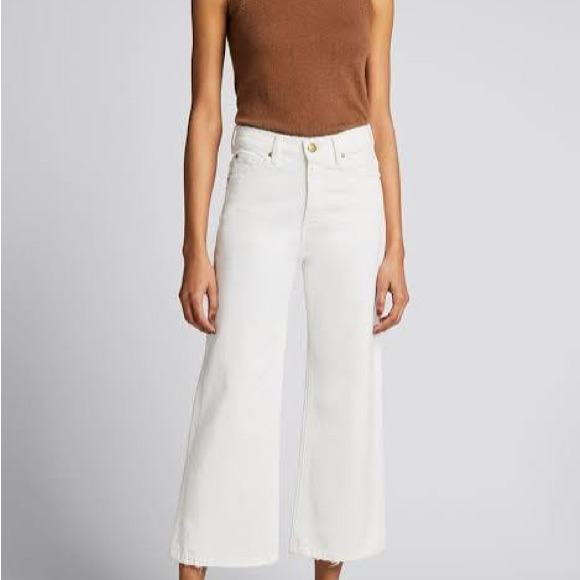 The Great. White Wide Leg Jeans